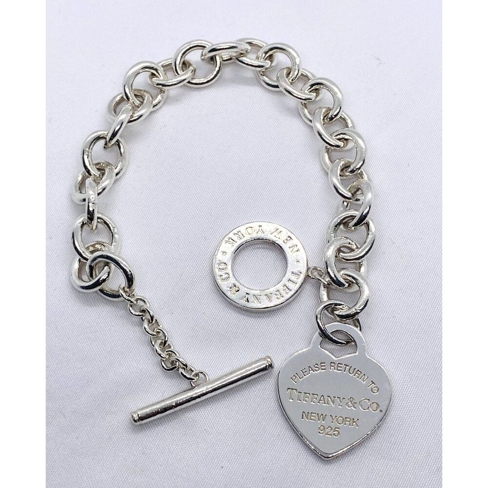 Tiffany & Co Return To Tiffany & Co 8" Inches Toggle  Heart Bracelet